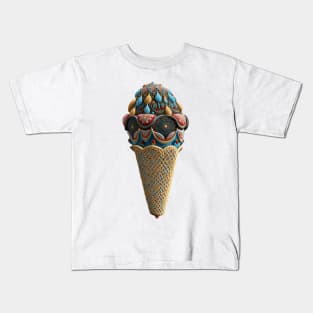 Cute Icecream Cone Knit Yarn Kids T-Shirt